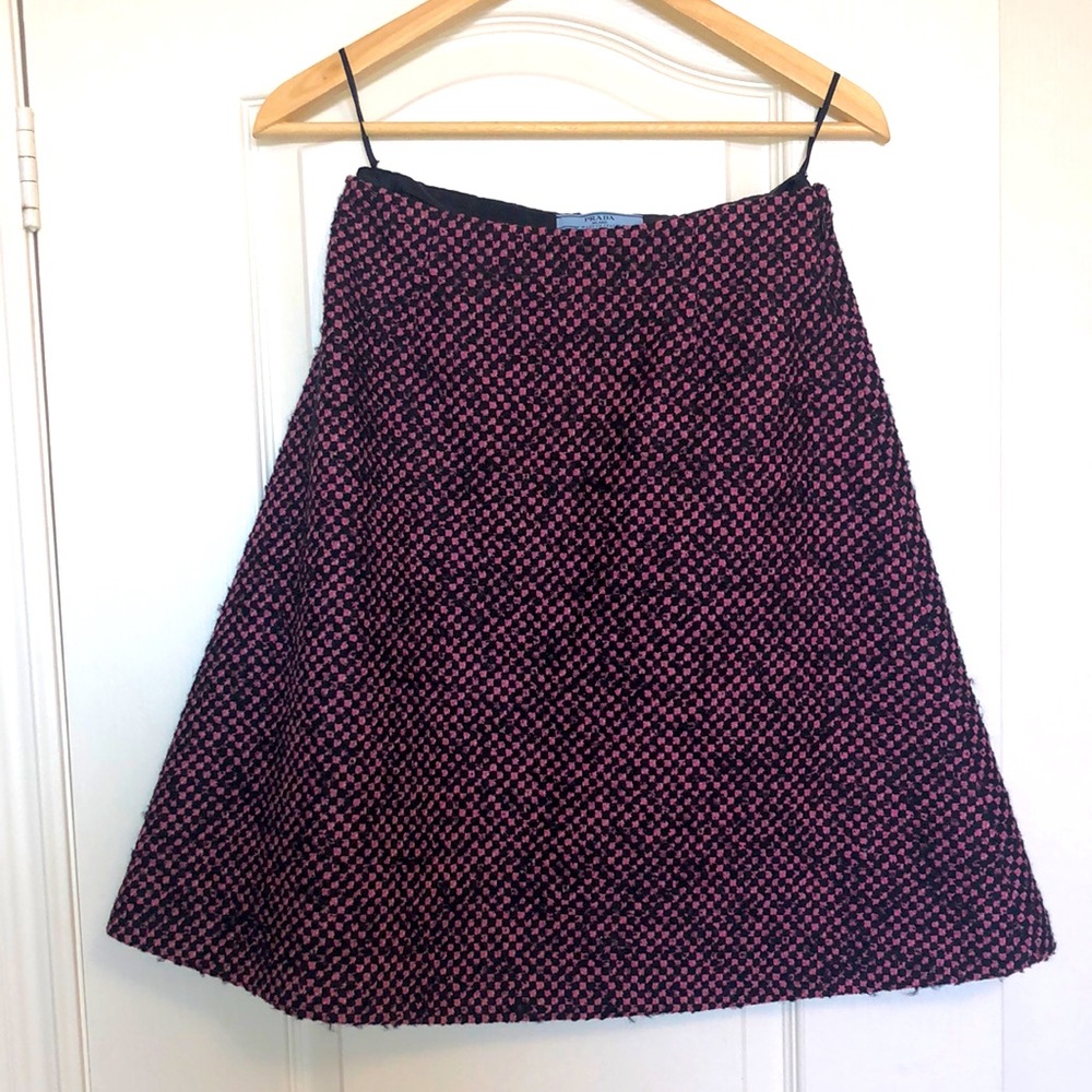 💗 Prada A-line wool blend skirt